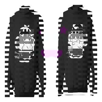 Asexual Furry Paw LGBTQ Month Gay Rights Pride Sweatshirt - Monsterry