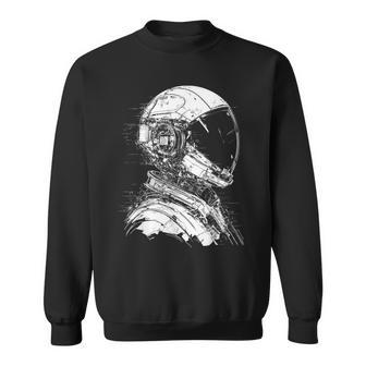 Astronaut Musik Kopfhörer Grafik Illustration Astronaut Sweatshirt - Geschenkecke