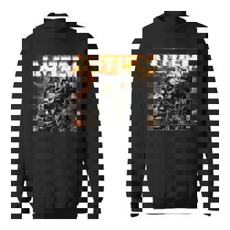 Autism Skeleton Meme Autism Skeleton GunsFire Bones Spooky Tank Top Sweatshirt - Monsterry