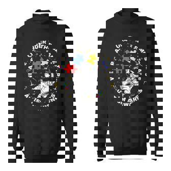 Autism We Are All Under The Same Stars Space Astronaut Sweatshirt - Thegiftio UK