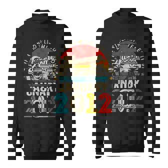 Awesome Since January 2012 Vintage Retro 13Th Birthday Boys Sweatshirt - Thegiftio UK