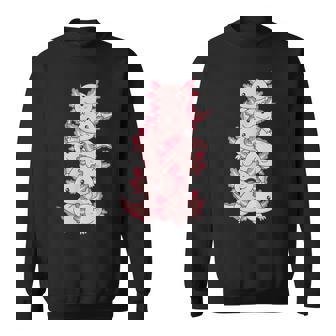 Axolotl Pile Cute Animals Kawaii Anime Axolotl Sweatshirt - Monsterry