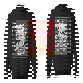 Axolotl Ramen Japanese Graphic Kawaii Anime Sweatshirt - Monsterry