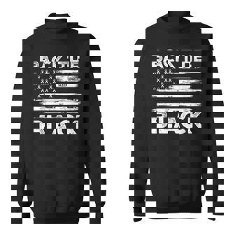 Back The CPAP Sleep Apnea Awareness Flag Black Ribbon Sweatshirt - Monsterry