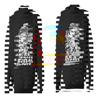 Bald Eagle Americaw American Flag USA Patriotic Merica Sweatshirt - Monsterry