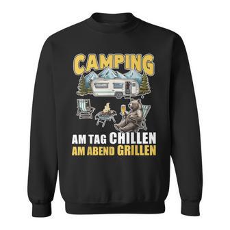 Barbecue And Chillen Camper Saying Caravan Camping Sweatshirt - Geschenkecke