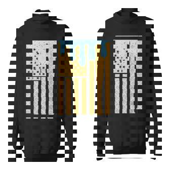 Baseball Drip Bat Boys Dripping Ice Cream American Flag Sweatshirt | Mazezy