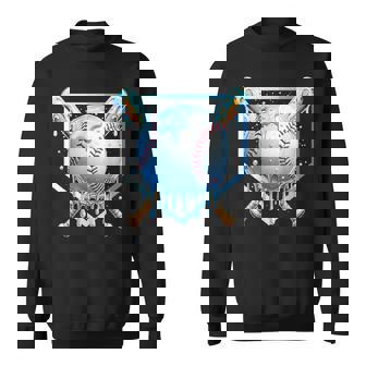 Baseball Drip For Boys Home Plate Ice Cream Drip Youth Sport Sweatshirt - Seseable
