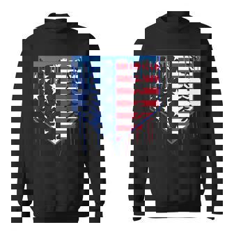 Baseball Drip Boys Ice Cream Patriotic American Flag Sweatshirt - Thegiftio UK