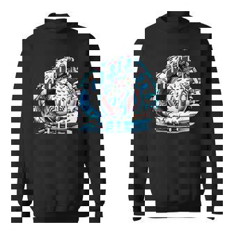Baseball Drip Ice Cream Sprinkles Baseball Glove Sweatshirt | Mazezy