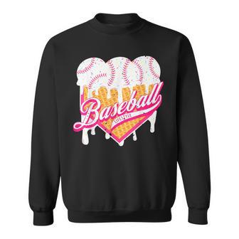 Baseball Home Plate Drip For Boys Ice Cream Spinkle Sweatshirt - Thegiftio UK