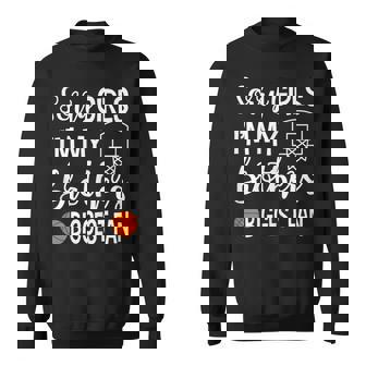 Basketball Sister Biggest Fan Little Sister Sweatshirt - Monsterry
