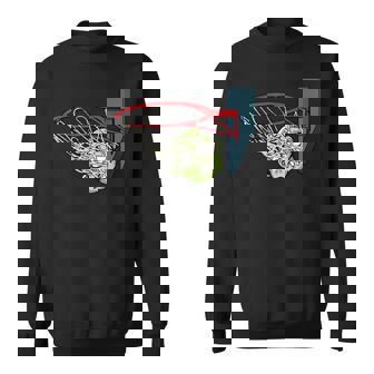 Basketball Zombie Head Lazy Halloween Costume Sport Sweatshirt - Monsterry
