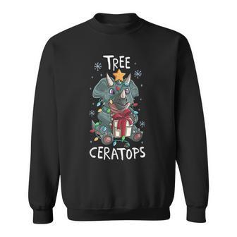 Baum Ceratops Nettes Triceratops-Dinosaurier-Weihnachten Sweatshirt - Geschenkecke