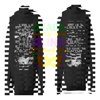 Beads And Bling Its A Mardi Gras Thing Sweatshirt - Seseable
