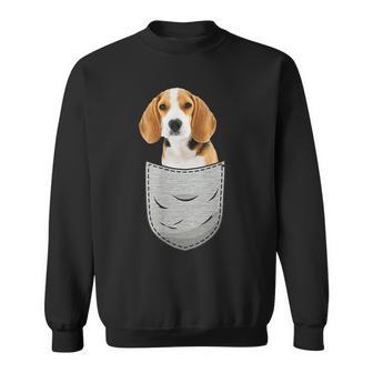 Beagle In The Chest Pocket Pocket For Dog Owners Sweatshirt - Geschenkecke