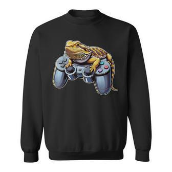 Bearded Dragons Playingideo Game Reptile Pagona Gamers Sweatshirt - Geschenkecke