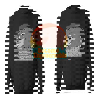 Become Ungovernable Cute Baby Hippo Moo Deng Saying Sweatshirt - Monsterry