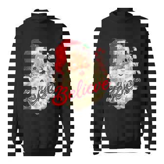 Believe Santa Ornaments Christmas Xmas Family Pajamas Sweatshirt - Monsterry