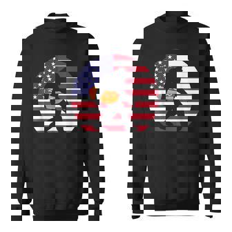 Big Foot Hot Dog USA Flag Sweatshirt - Monsterry