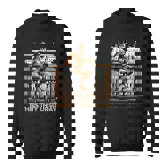 Bigfoot's Thirsty Thursday At a Bar Drinking Beer Sweatshirt - Monsterry