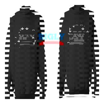 BIGLY Bg Red Letters Shadow Dark HeatherBl Sweatshirt - Monsterry