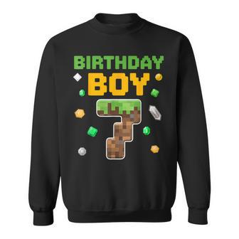Birthday Boy 7Th Birthday 7 Year Old Birthday Boy Game Sweatshirt - Thegiftio UK