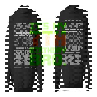 Birthday Boy It's My 7Th Birthday 7 Year Old Gamer Pixel Sweatshirt - Seseable