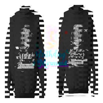 Birthday Mermaid Outfit Cute African American Afro Princess Sweatshirt - Monsterry