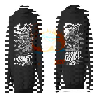 Birthday Monster Truck 5 Year Old Boys 5Th Party Born 2020 Sweatshirt - Monsterry