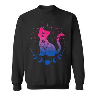 Bisexual Astrology Cat Colours Of Bi Pride Flag Sweatshirt - Geschenkecke