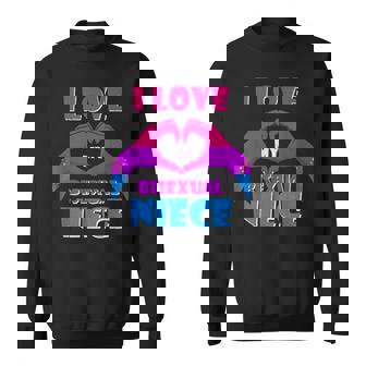 Bisexual Pride Flag Rainbow Bi Flag I Love My Bisexual Niece Sweatshirt - Monsterry