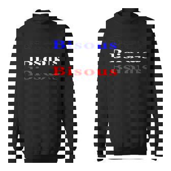 Bisous French Kisses For Valentine's Day Couple Lover Premium Sweatshirt - Monsterry