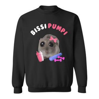 Bissi Pumpi Sad Hamster Cute Hamstie Memes Hamster Sweatshirt - Geschenkecke