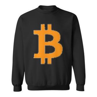 Bitcoin Logo Small Simple Subtle Little Centred Sweatshirt - Geschenkecke