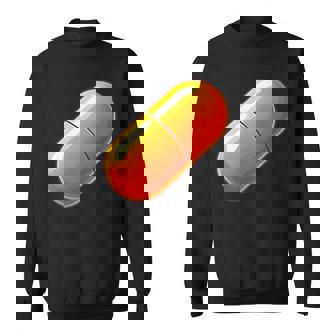 Bitcoin Pocket Orange And Pill Consciousness Expansion Sweatshirt - Monsterry