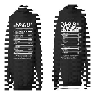 Black History Month Nutrition Facts Black Boy Melanin Boys Sweatshirt - Thegiftio UK