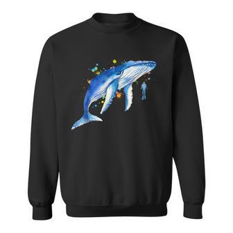 Blue Whale Diver Whale Sweatshirt - Geschenkecke