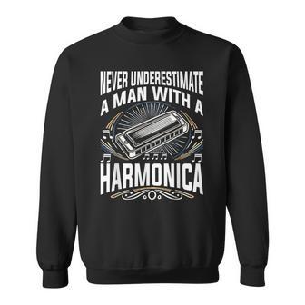 Blues Harp Harmonica Sweatshirt - Geschenkecke