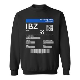 Boarding Pass Ibiza Ibz Flight Ticket Ibiza Sweatshirt - Geschenkecke