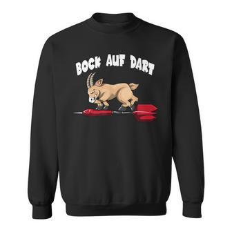 Bock On Dart Player Dartboard Goat Bock Darts Sweatshirt - Geschenkecke