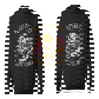 Books Because Murder Is Wrong Reading Gothic Dark Sweatshirt - Monsterry