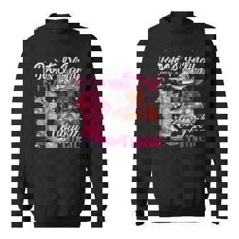 Boots & Bling Its A Cowgirl Thing Pink Black Cowgirl Melanin Sweatshirt - Thegiftio UK