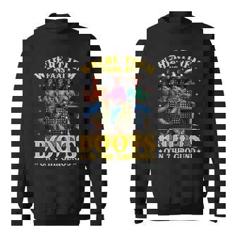 Boots On The Ground T Where Them Fans At Black Cowgirl Sweatshirt - Thegiftio
