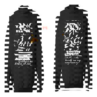 Boss Lady Classy Sassy National Boss's Day Sweatshirt | Mazezy