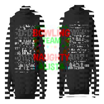 This Bowling Team On Naughty List Cute Christmas Elf Sweatshirt - Monsterry
