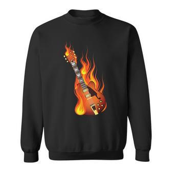 Brennede Rock Guitar Heavy Metal Music Sweatshirt - Geschenkecke