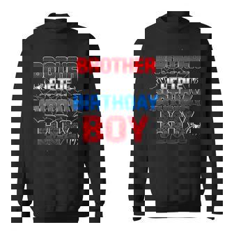 Brother Of The Birthday Boy Matching Spider Family Party Sweatshirt | Mazezy