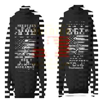 Brother In Law Proud Army Military Soldier Family Memorial Sweatshirt - Monsterry