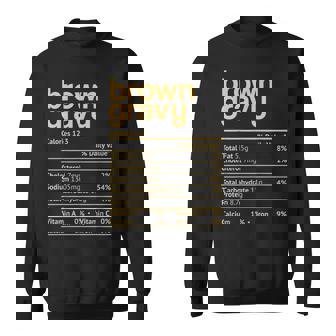 Brown Gravy Nutrition Facts Thanksgiving Christmas Sweatshirt - Monsterry